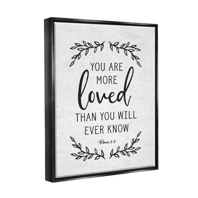 «You are Love» par Lettré et doublé - reproduction encadrée sur toile