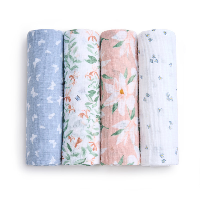 Ensemble de 4 papillons en coton Swaddle
