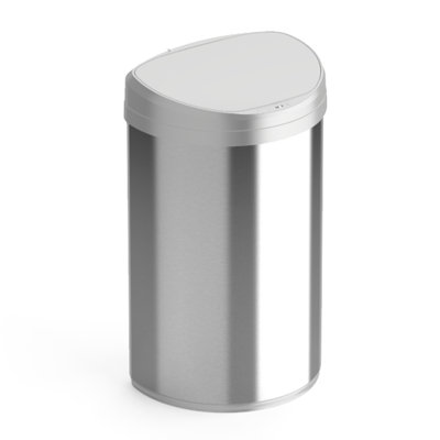 Ninestars 21 Gallons Smart Opening Kitchen Trash Can with Lid, Motion Sensor Trash Bin, 80 Liter XL Stainless Steel Garbage Bin Automaticlly Opening, Silver,  DZT-80-29SL