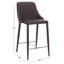 Tabouret de comptoir en similicuir de style moderne avec structure en fer chromé Bohy-1586220874