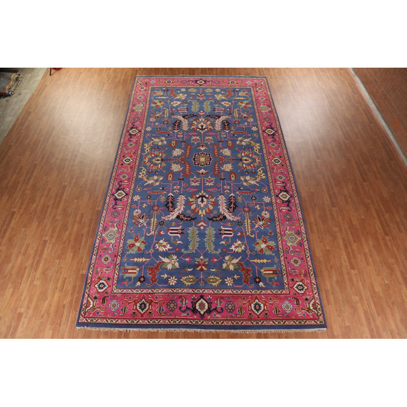 Tapis bleu grand format traditionnel 10 x 17 po