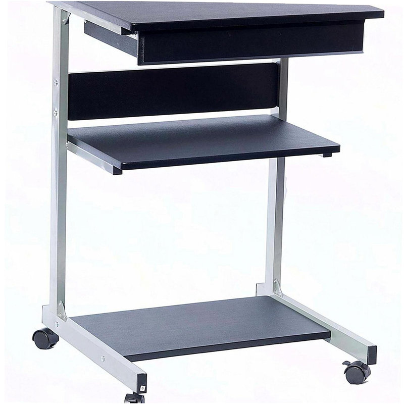 Rolling Laptop Cart with Storage, 