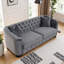 Canapé Chesterfield classique capitonné à trois places avec garniture cloutée et confort profond-1621291647