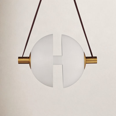 Alessandrina Single Light Frosted Glass Dimmable Pendant