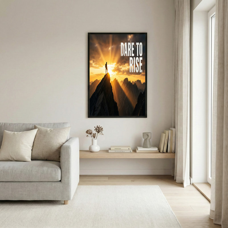 «Dare To Rise Mountain Sunset», H 24 po x l 16 po