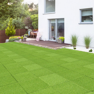 Carreaux de terrasse en plastique gazon