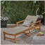Chaise longue en bois et osier Hampton