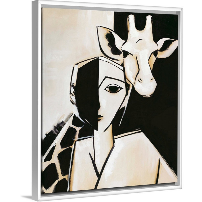 Reproduction d'art sur toile, H 32 po x l 26 po x P 1,75 po, Cadre flottant blanc