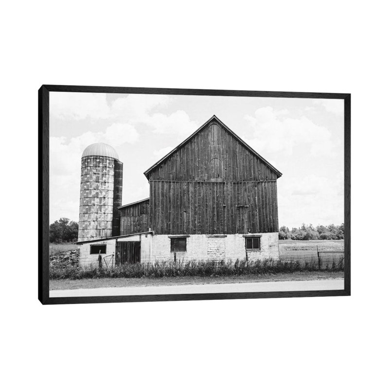 Weathered III BW 1 Piece Wall Art on Canvas, 66.04cm H x 101.6cm W x 3.81cm D, Black Framed