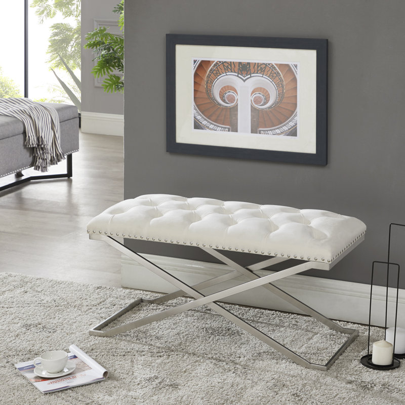 Banc rembourré kimzey, Beige