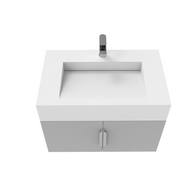Ensemble de meuble-lavabo mural simple de 30 po Similoria