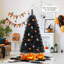 Arbre d'Halloween 6 pi Ebern Designs avec 362 branches et aiguilles de pin givrées 210 W / lumières DEL