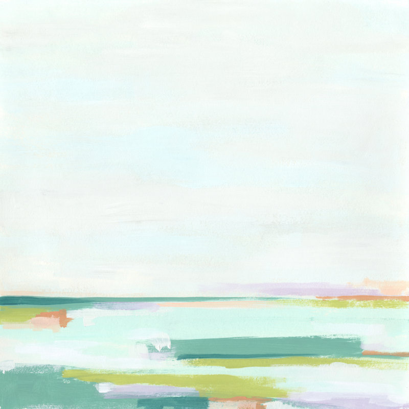 «Tropic Horizon II» par June Erica Vess - peinture sur toile tendue, H 30 po x l 30 po
