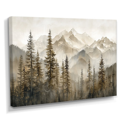 «Timber and Peaks Mountain Simplicity In Winter III», art sur toile