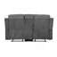 Causeuse Kalen en chenille grise avec console