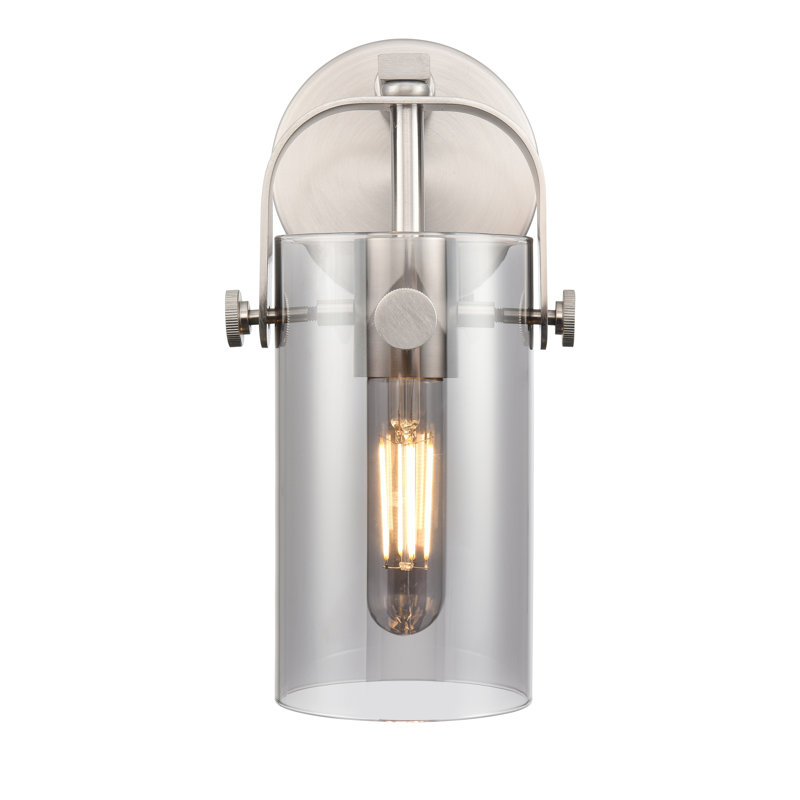 Applique murale 1 lumière 7 po Siglerville, Plaqué couleur fumée, Nickel satiné