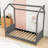 Velvet House Bed With Playhouse Design And Slats-1639414862-1639414863
