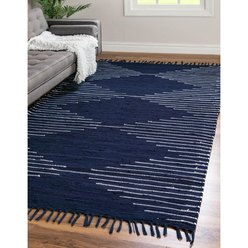 Gwin Cotton Southwestern Indoor Rug, Rectangle 7' x 10'