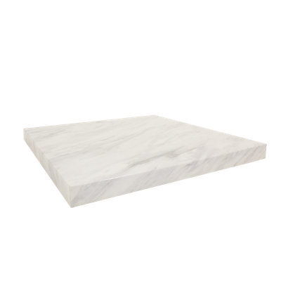 30''x48'' White Marble Pattern Indoor Artificial Granite Table Top, 1 3/4" Thick