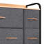 Commode 7 tiroirs gris foncé