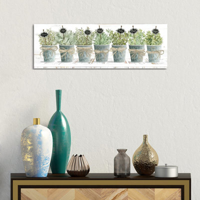 Herbes dans une rangée - Giclée sur toile tendue avec châssis