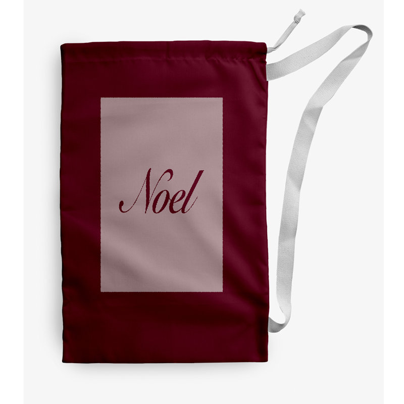 Fabric Laundry Bag with Handles, Small (29" H x 18" W), Dark Red