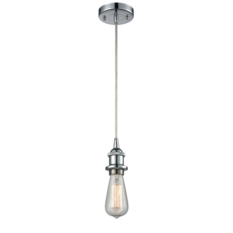 Luminaire suspendu à 1 lumière Naswith, Chrome poli, Ampoule DEL 6 watts Vinage
