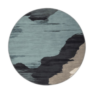Watercolor Grey Indoor and Outdoor Area Rug
