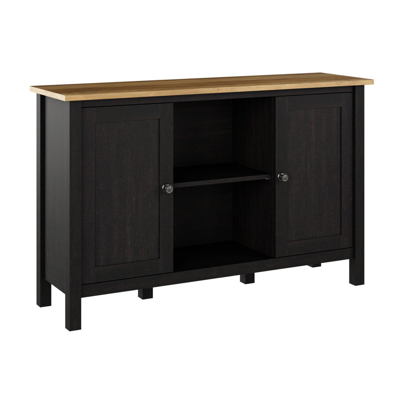 Shelvia 48W Tall TV Stand, Black