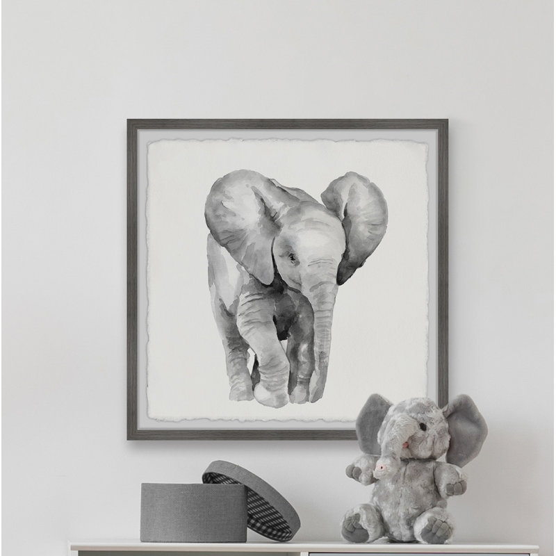 «Knepp Lonely Elephant», reproduction encadrée, H 12 po x l 12 po x P 1,5 po