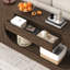 Console de vestibule moderne avec tiroir et cadre ovale étroit-64807936