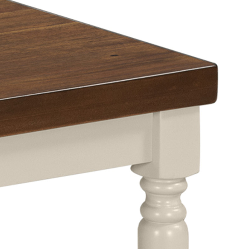 Breanda 6-Piece Dining Table Set, Brown, Cottage White, Brown/Cottage White