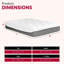 Matelas en mousse viscoélastique gélifiée de 13 pouces pour lit très grand, 1 réduction par transfert de mouvement, et plateau supérieur ultra serré avec mousse réactive, sommeil frais, livraison compressée