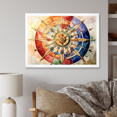 La roue religieuse du dharma sur toile