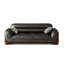 Canapé standard en cuir véritable noir-279752310