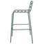 Tabouret de bar intérieur / extérieur à lattes en métal