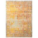 Distressed Homage Hand Knotted Wool Geometric Area Rug