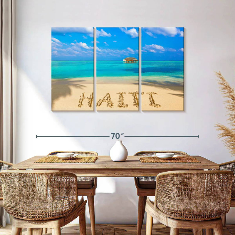 Gillard, plage d'Haïti, H 36 po x l 57 po