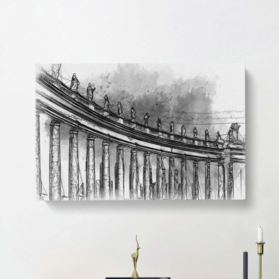 St. Peter's Basilica In Rome Italy In Abstract - Wrapped Canvas Print