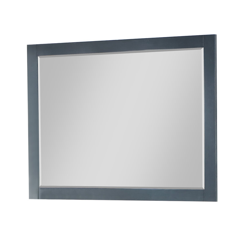 Ivy Wood Wall Mirror, 36" x 48", Classical Gray