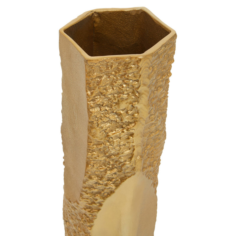Azilyn Ceramic Table Vase, 33cm H x 11cm W x 11cm D, Gold