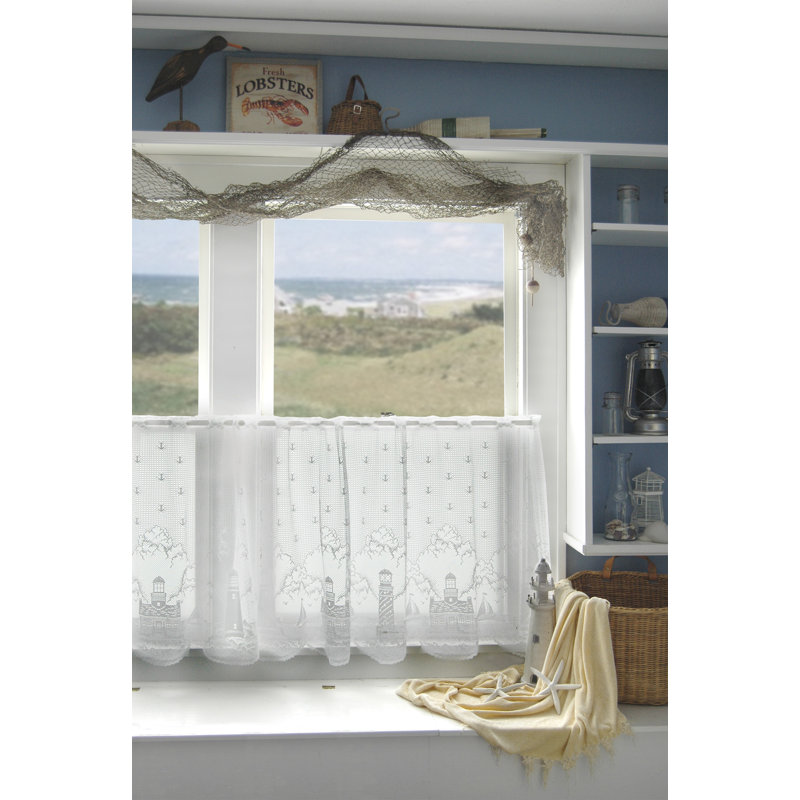 Rideau de café blanc sur mesure Zeller, l 60 po x L 30 po