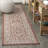 Moten Medallion Textured Weave Red/Taupe Indoor/Outdoor Rug-1182868673