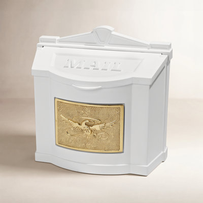 Wall-Mounted Mailbox with Brass Accent