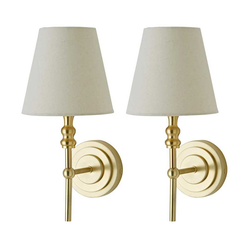 Armed Sconce, No, Does Not Apply, Brushed Gold
