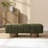 Upholstered Dining Bench For Dining Room, No-Assembly End Of Bed Entryway Bench Ottoman For Bedroom Living Room Faux Fur Fabric Stool Top Wood Leg 300 LBS Weight Capacity-1961976566-1961976564