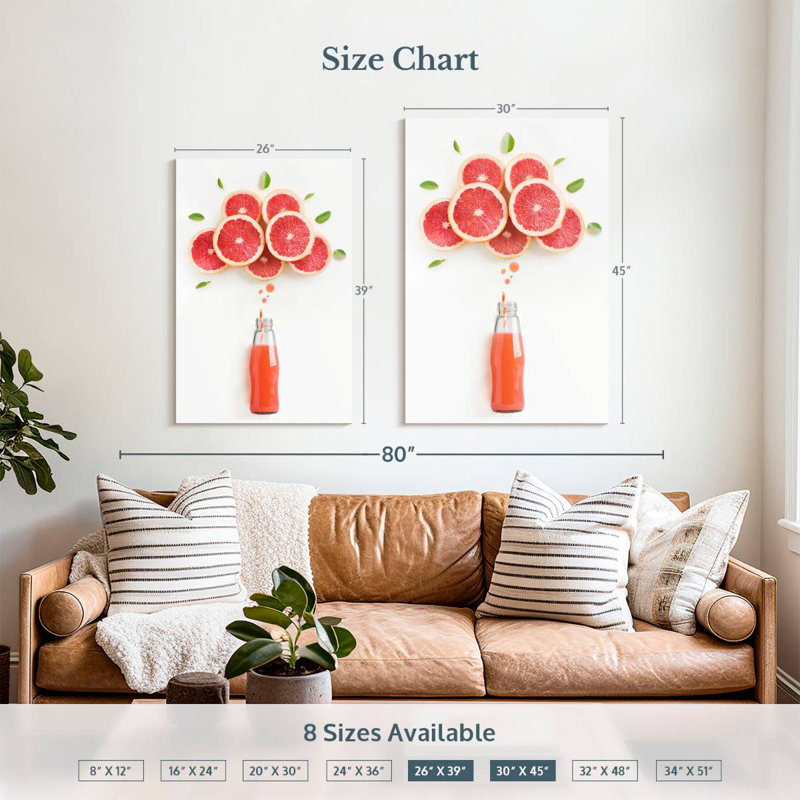 Yarlin Fresh Grapefruit Juice, 39" H x 26" W