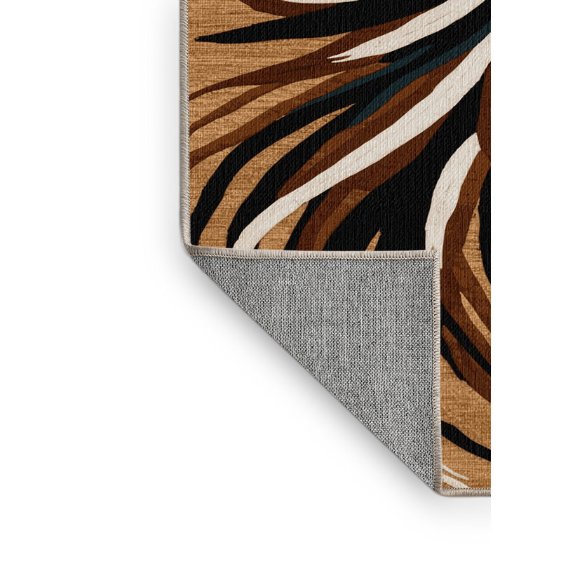 Washable African Paradise Flycatcher Birds Area Rug, Rectangle 8' x 12'