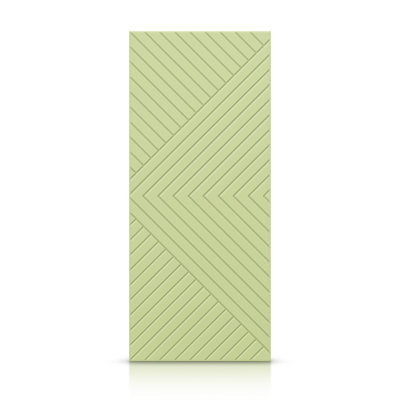 Porte standard lambrissée en bois manufacturé et bois creux peint
