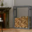 80cm W Solid Wood Log Rack-92590560